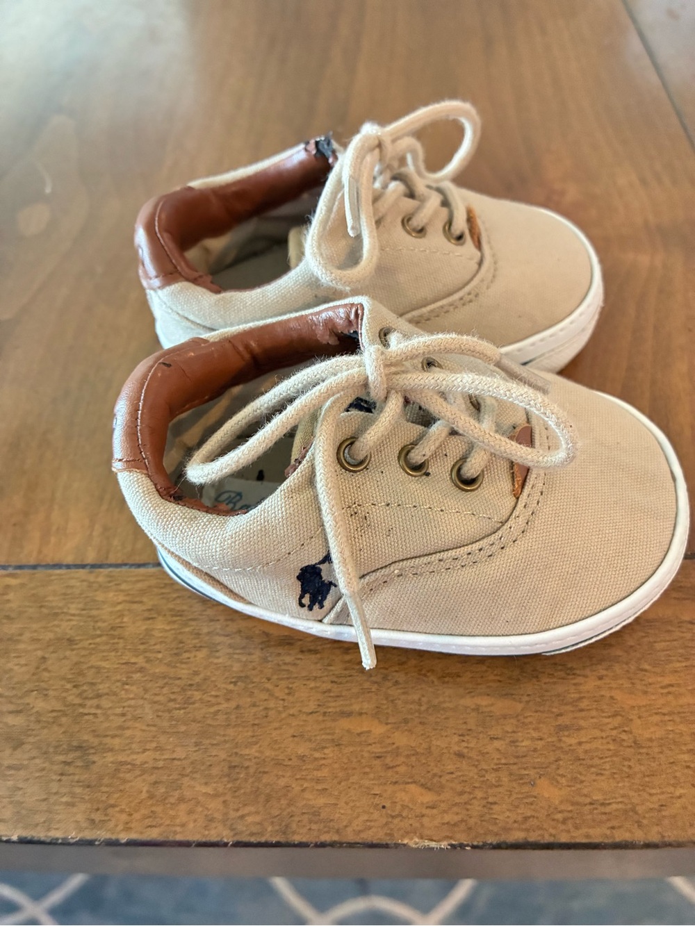 Polo by Ralph Lauren Toddler Canvas Sneakers in Tan and Brown